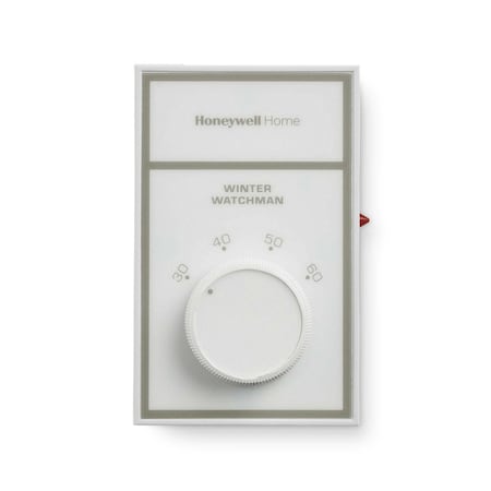 Resideo Winter WatchmanLine Voltage Thermostat, 30-60 Degrees F, 120V AC, Beige S483B1002